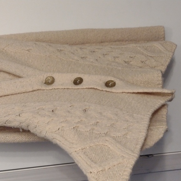 Free People Vintage Wool Blend Chunky Skirted Knit Cardigan Sweater Size XS - Picture 7 of 16